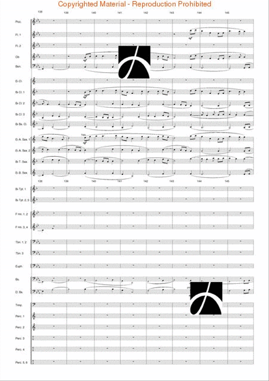 Hymn to the Infinite Sky Concert Band scores gallery preview page 28