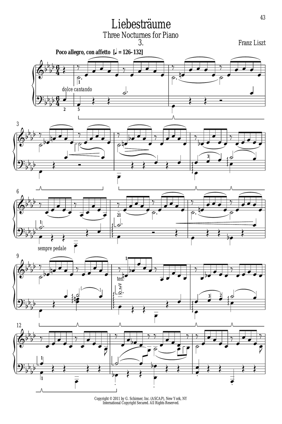 Libestraum No. 3 Piano Solo scores gallery preview page 1