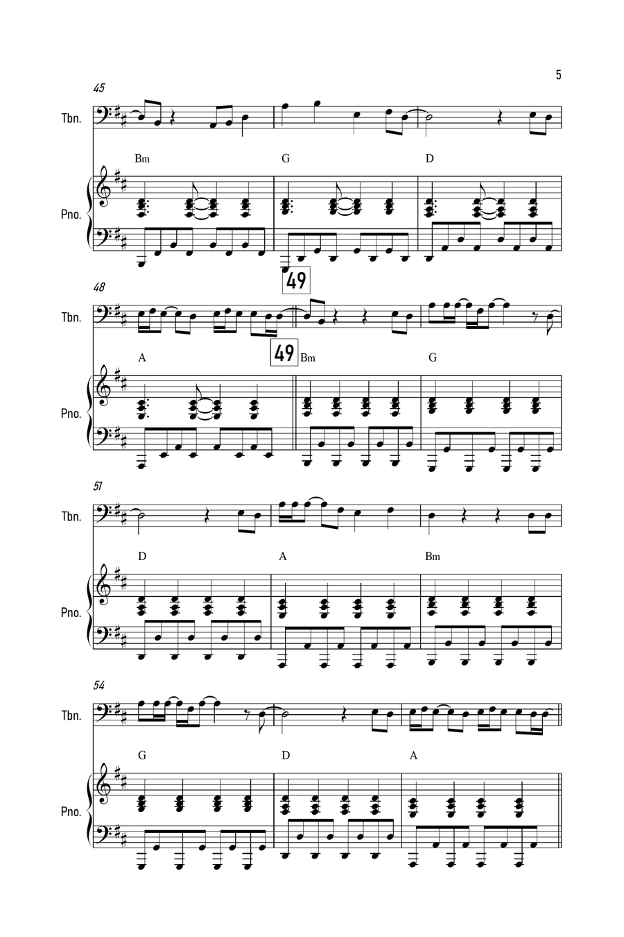 Purple Disco Machine Piano scores gallery preview page 5
