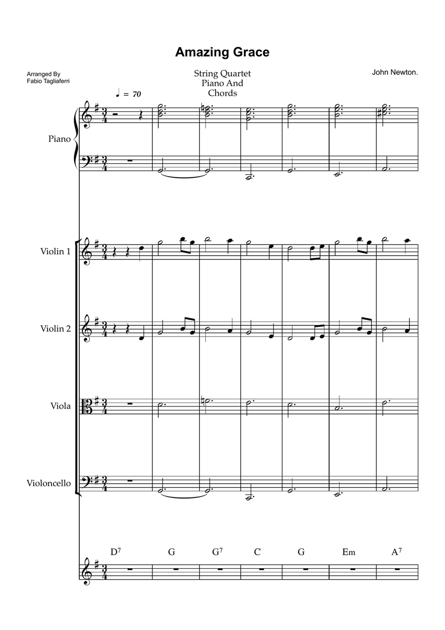 Amazing Grace Amazing Grace Piano Quintet scores gallery preview page 1