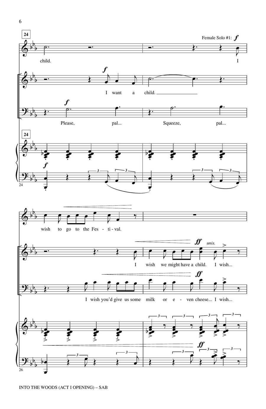 Into The Woods (Act I Opening) - Part I 3-Part scores gallery preview page 5