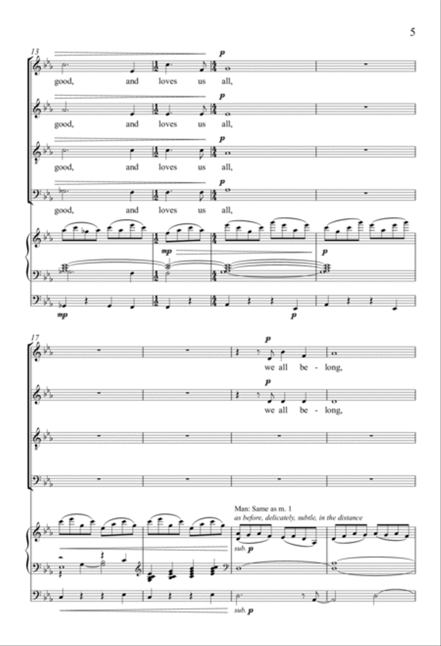 Where In God's Truth 4-Part scores gallery preview page 4