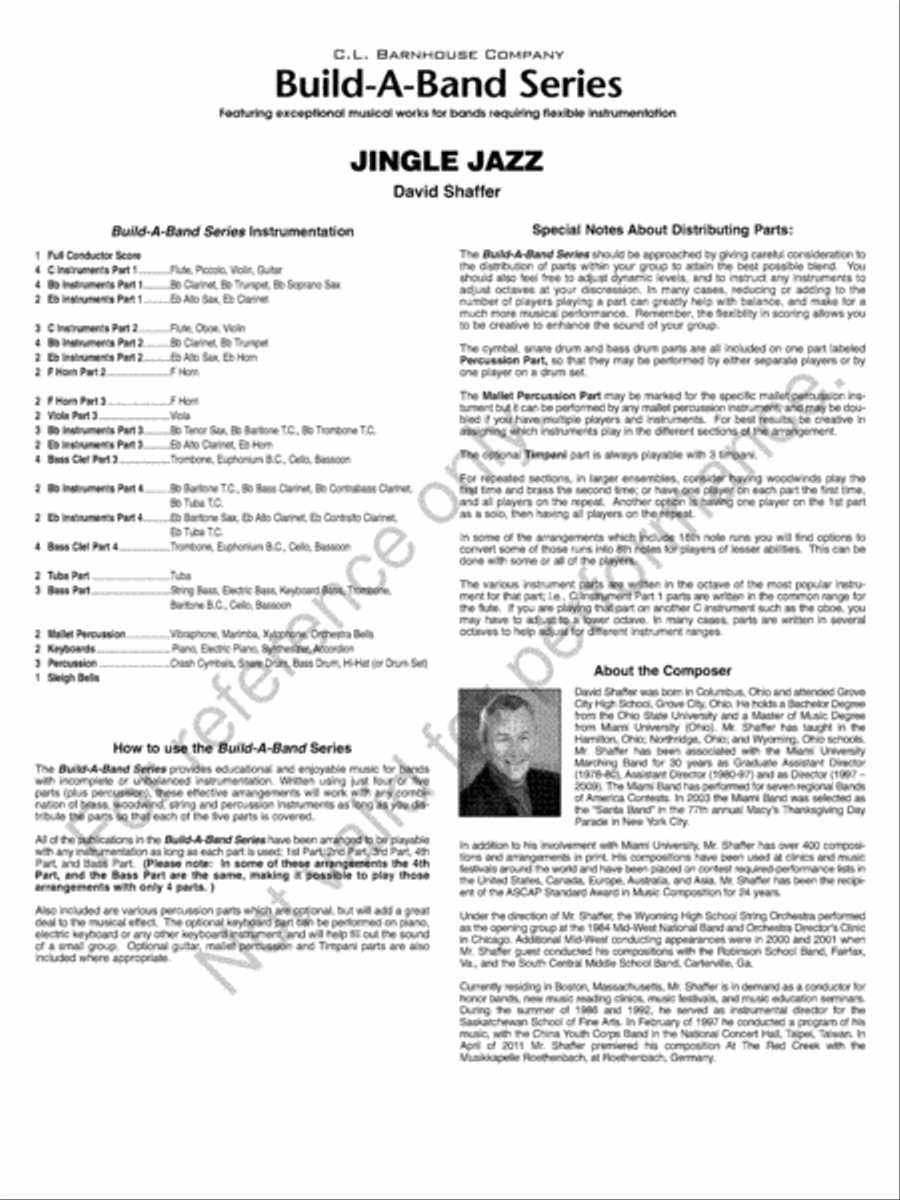 Jingle Jazz Concert Band scores gallery preview page 3