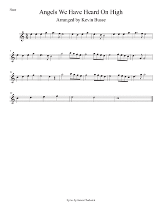 Book cover for Angels We Have Heard On High (Easy key of C) Flute