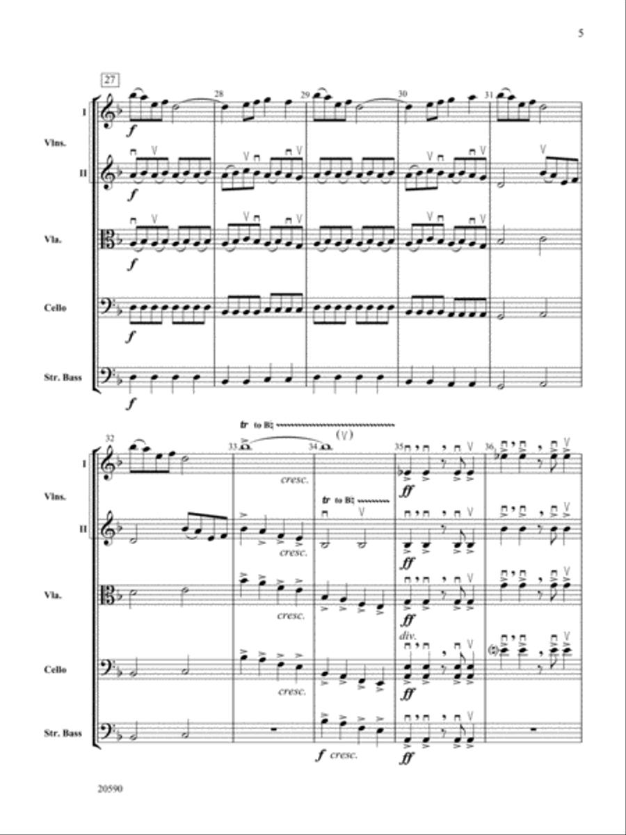 Curse of the Rosin Eating Zombies from Outer Space: Score String Orchestra scores gallery preview page 5