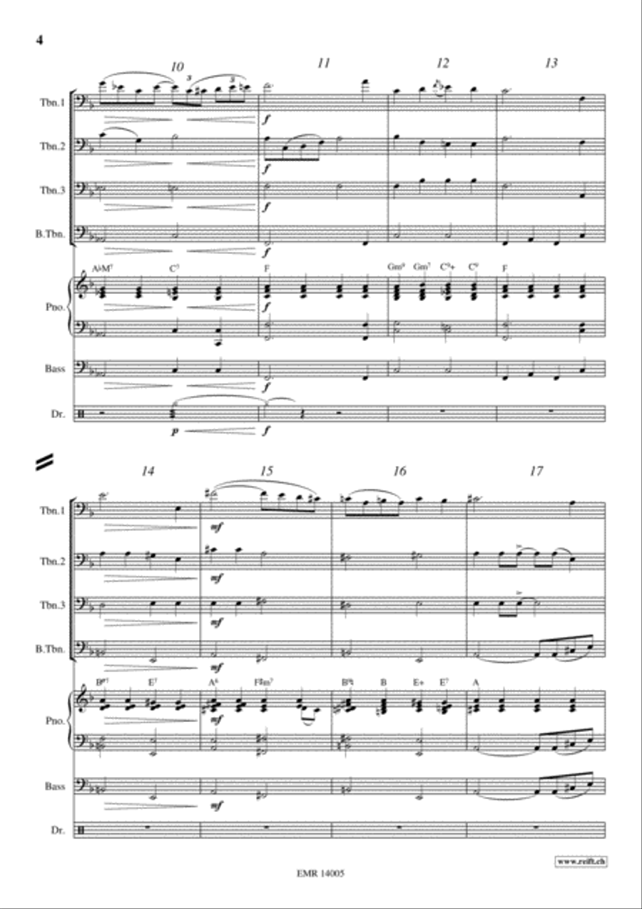 Bess, You Is My Woman Now Trombone Quartet scores gallery preview page 4