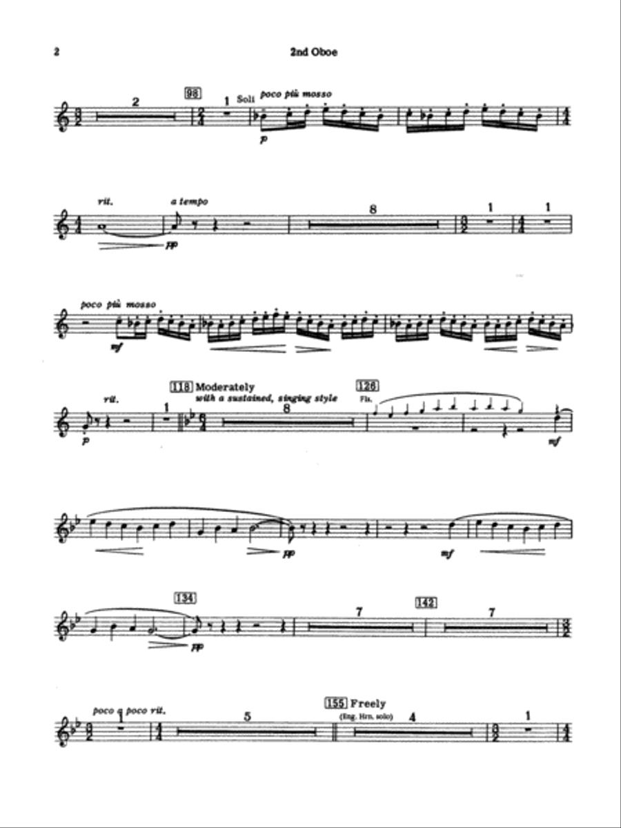 Russian Christmas Music: 2nd Oboe Concert Band scores gallery preview page 2