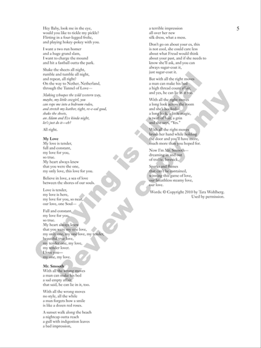 Five Love Songs for High Baritone Voice and Piano High Voice scores gallery preview page 22