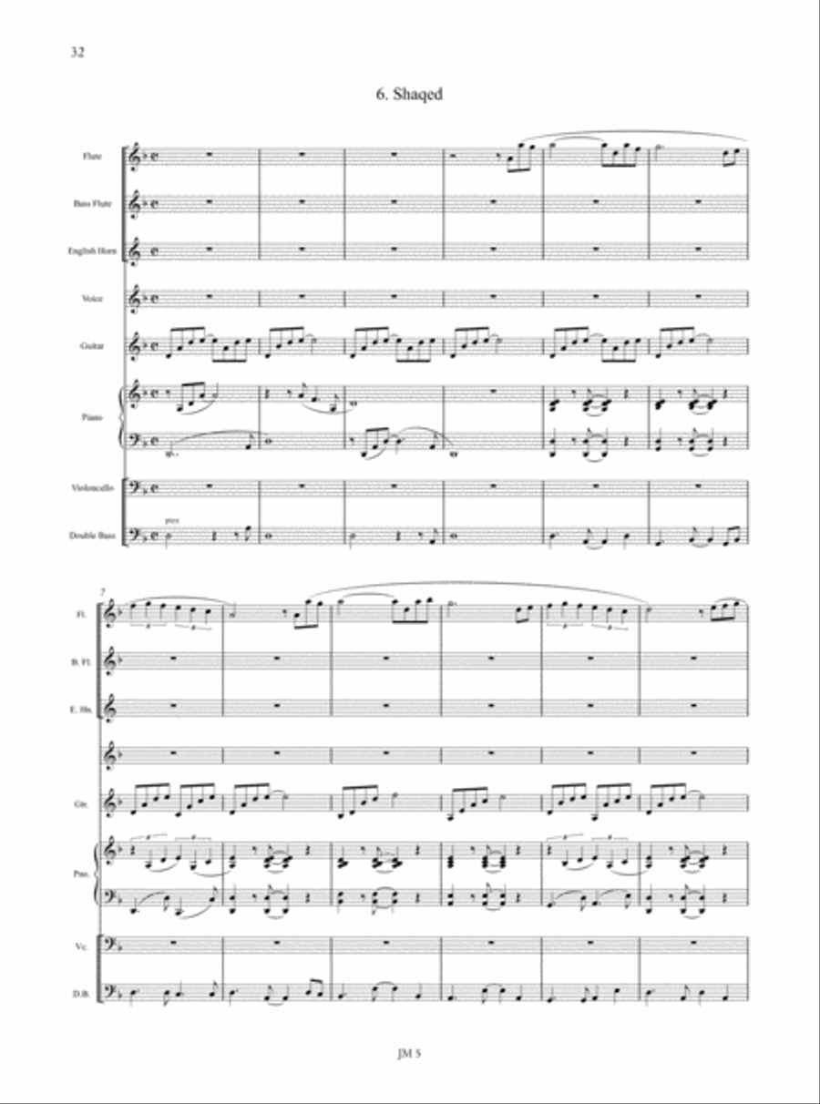 Reshimu for Voice and Instrumental Ensemble (2008) Voice scores gallery preview page 7