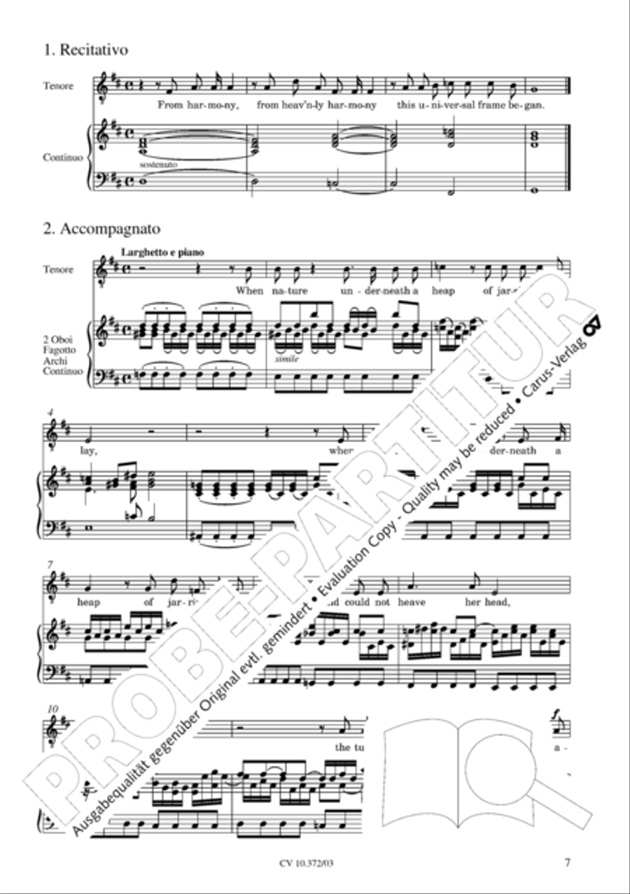 Ode for St. Cecilias Day 4-Part scores gallery preview page 8