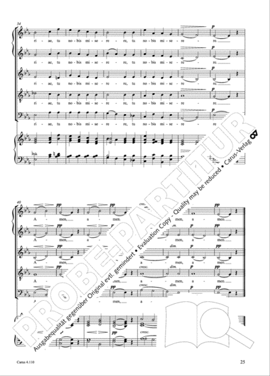 20 Latin Motets (Chants sacres latin/ 20 latein. Motetten) 4-Part scores gallery preview page 26