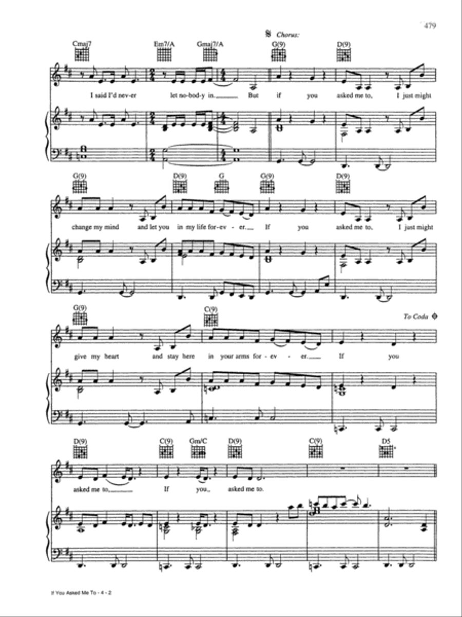 If You Asked Me To Piano, Vocal, Guitar scores gallery preview page 2