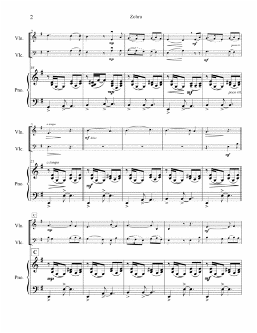 Folk Odyssey for Piano Trio Piano Trio scores gallery preview page 3