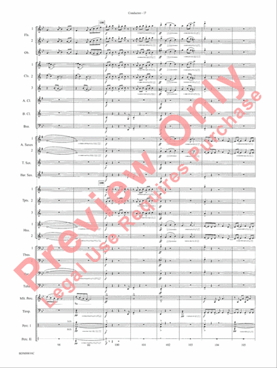 To Challenge the Sky and Heavens Above Concert Band scores gallery preview page 20
