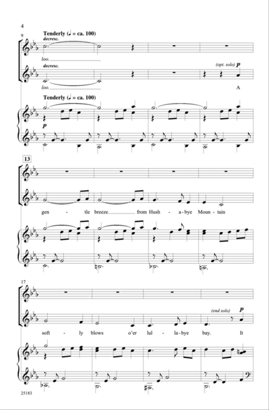 Hushabye Mountain 2-Part scores gallery preview page 3