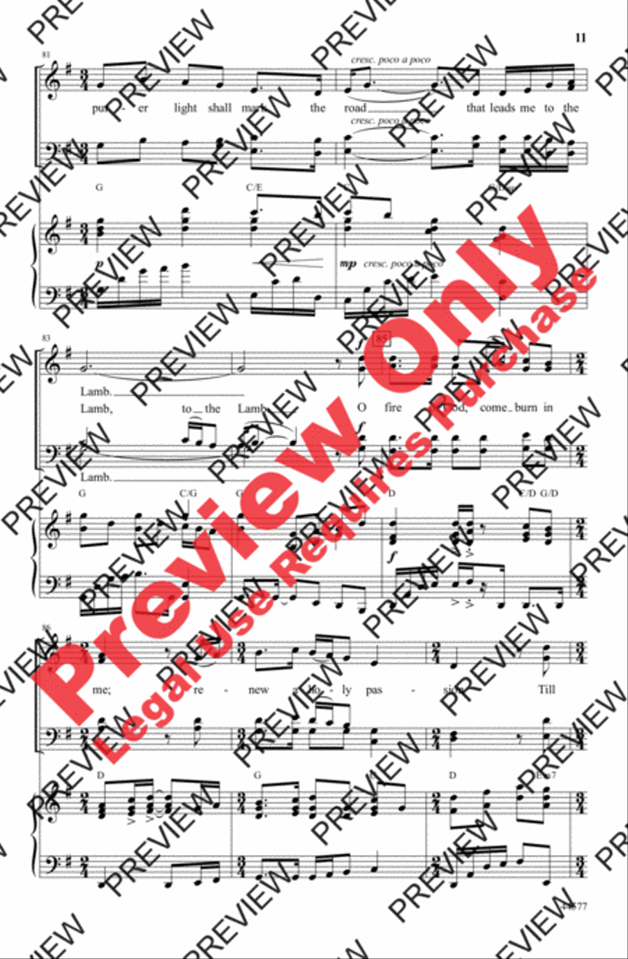 O, For a Closer Walk 4-Part scores gallery preview page 11