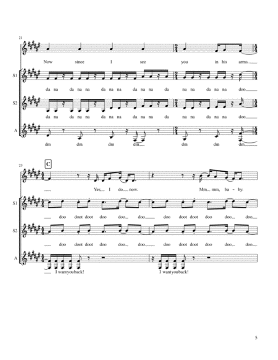 I Want You Back SSA scores gallery preview page 5