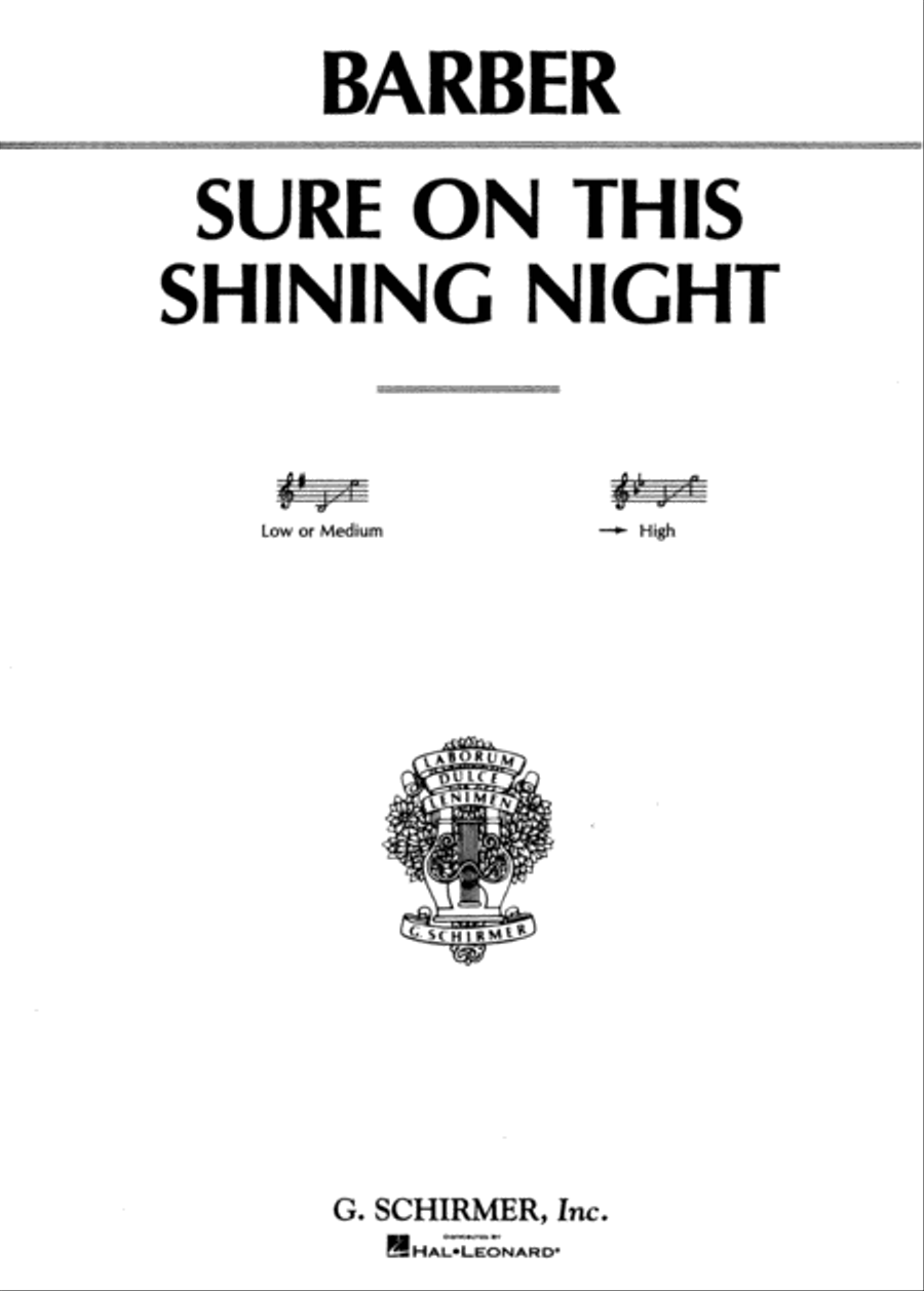 Sure on This Shining Night Voice scores gallery preview page 1