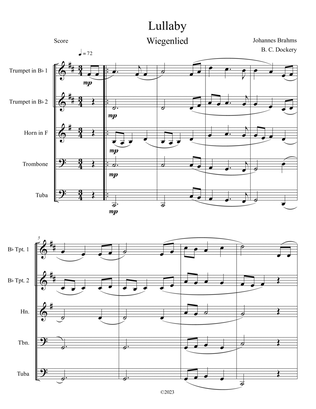 Brahms's Lullaby (Brass Quintet)