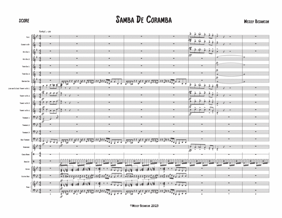 Samba De Caramba Jazz Ensemble scores gallery preview page 1