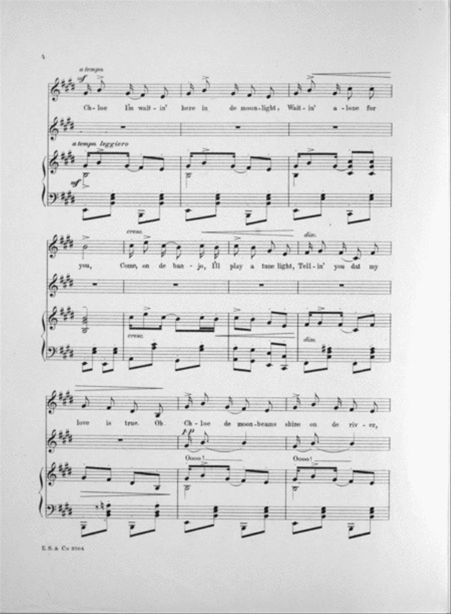 Banjo Serenade (Chloe, I'm Waitin') Voice scores gallery preview page 4