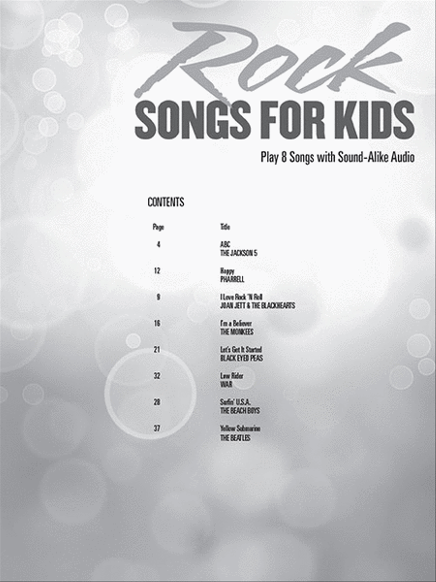 Rock Songs for Kids Percussion scores gallery preview page 2