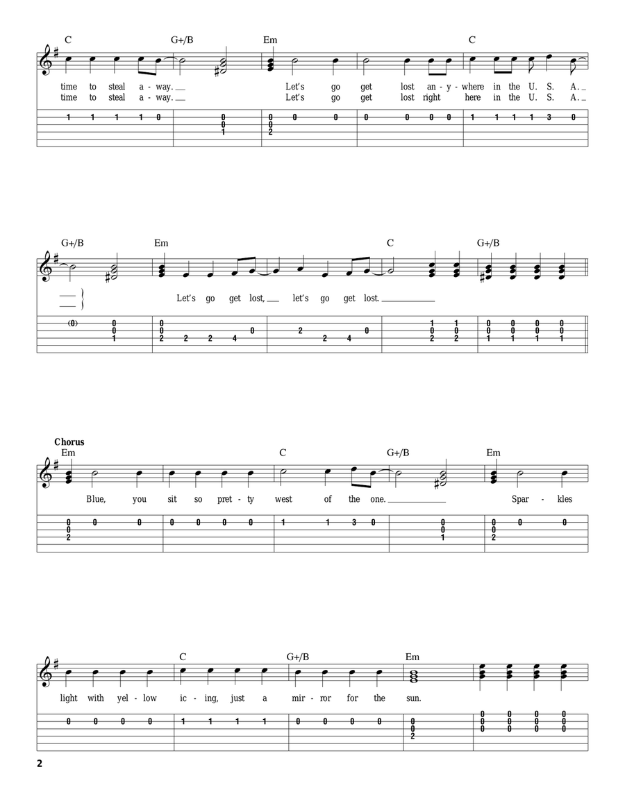 Road Trippin' Guitar Tablature scores gallery preview page 2