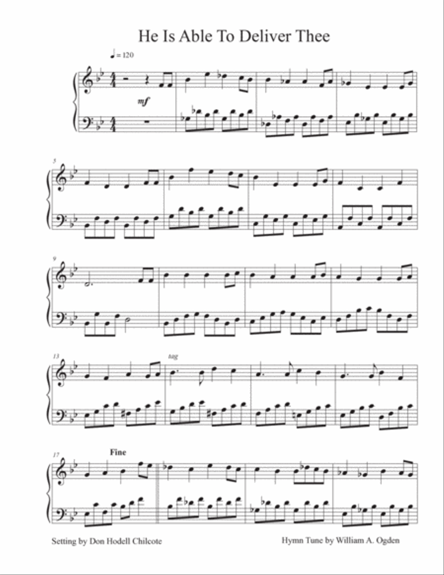 He Is Able To Deliver Thee Piano, Vocal, Guitar scores gallery preview page 2