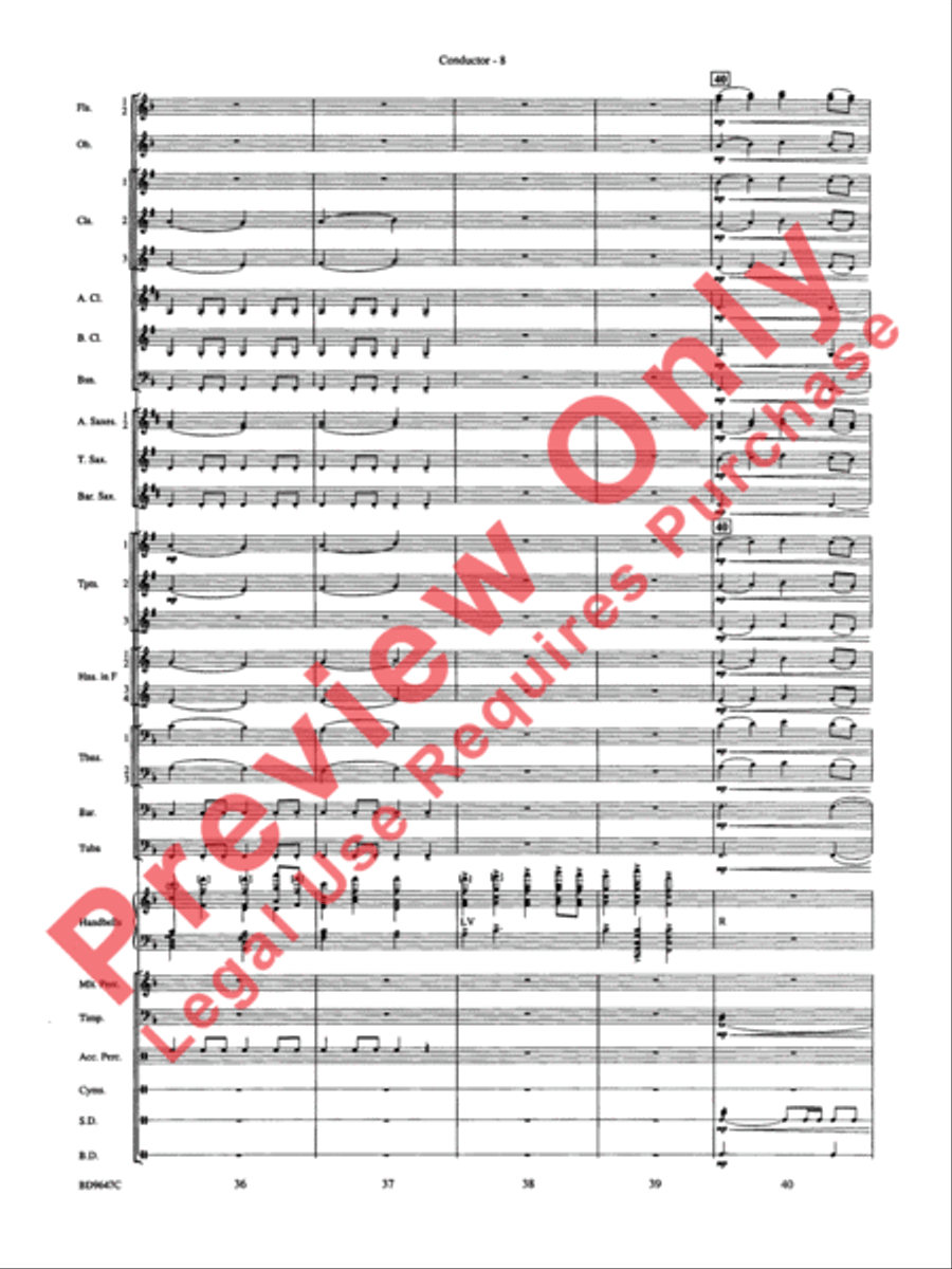 Tidings! (A Christmas Carol Fantasy) Concert Band scores gallery preview page 10