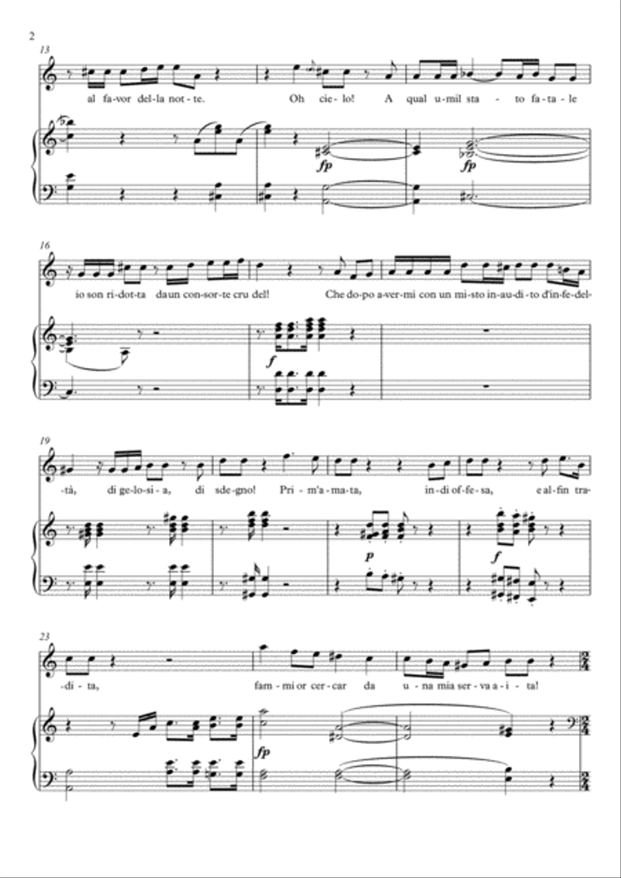 Dove sono i bei momenti - Le nozze di Figaro (C Major) Soprano Voice scores gallery preview page 3