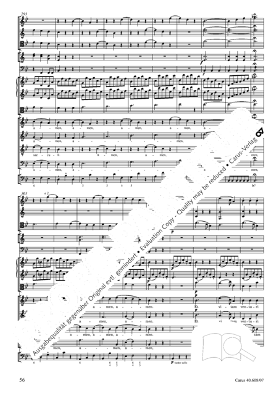 Missa Sancti Bernardi von Offida in B 4-Part scores gallery preview page 71