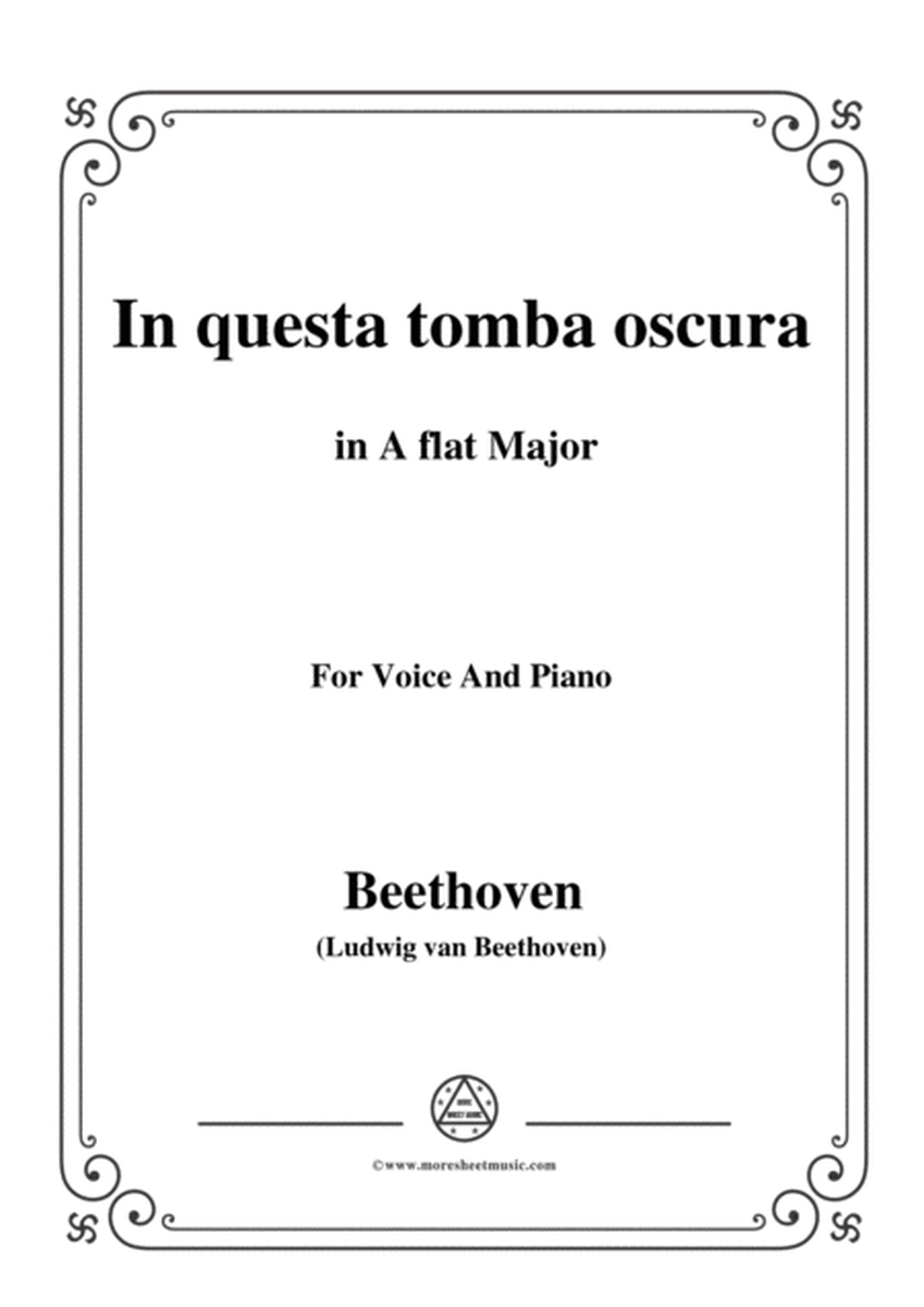 Beethoven-In questa tomba oscura in A flat Major ,for voice and piano image number null