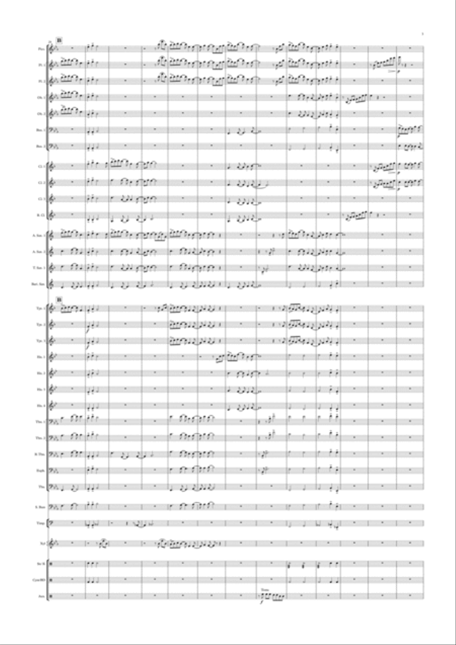 Above the Clouds Concert Band scores gallery preview page 3