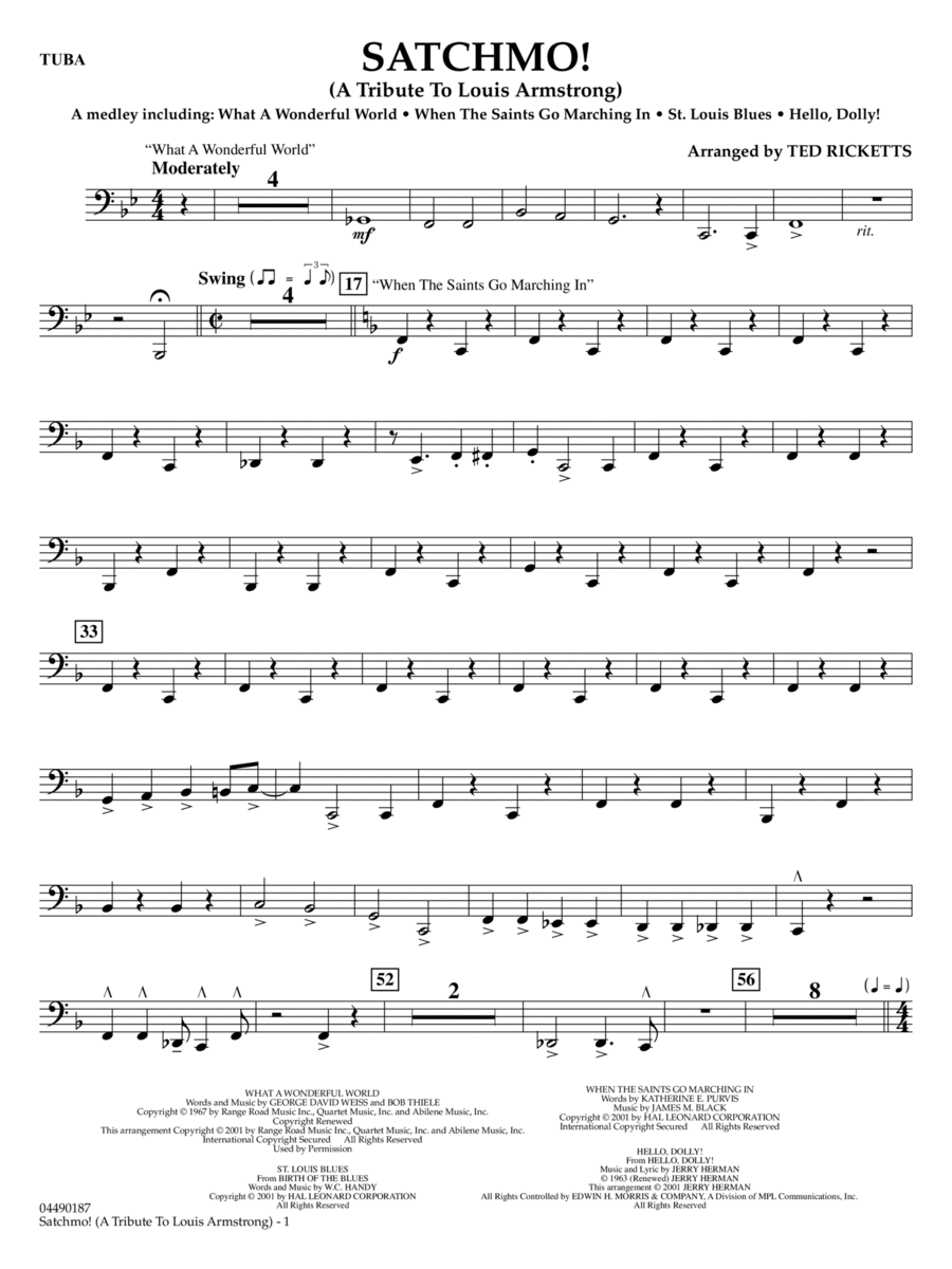 Satchmo! - A Tribute to Louis Armstrong (arr. Ted Ricketts) - Tuba