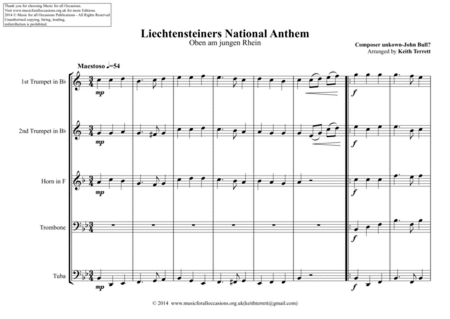 Litchenstein National Anthem for Brass image number null
