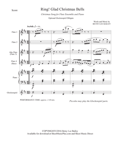 Ring Glad Christmas Bells - flute ensemble image number null