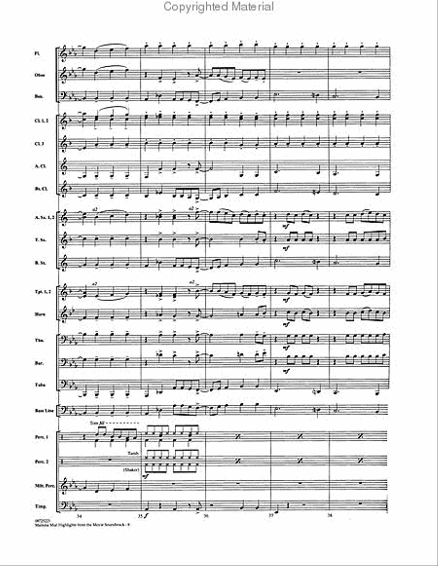 Mamma Mia! – Highlights from the Movie Soundtrack Concert Band scores gallery preview page 3