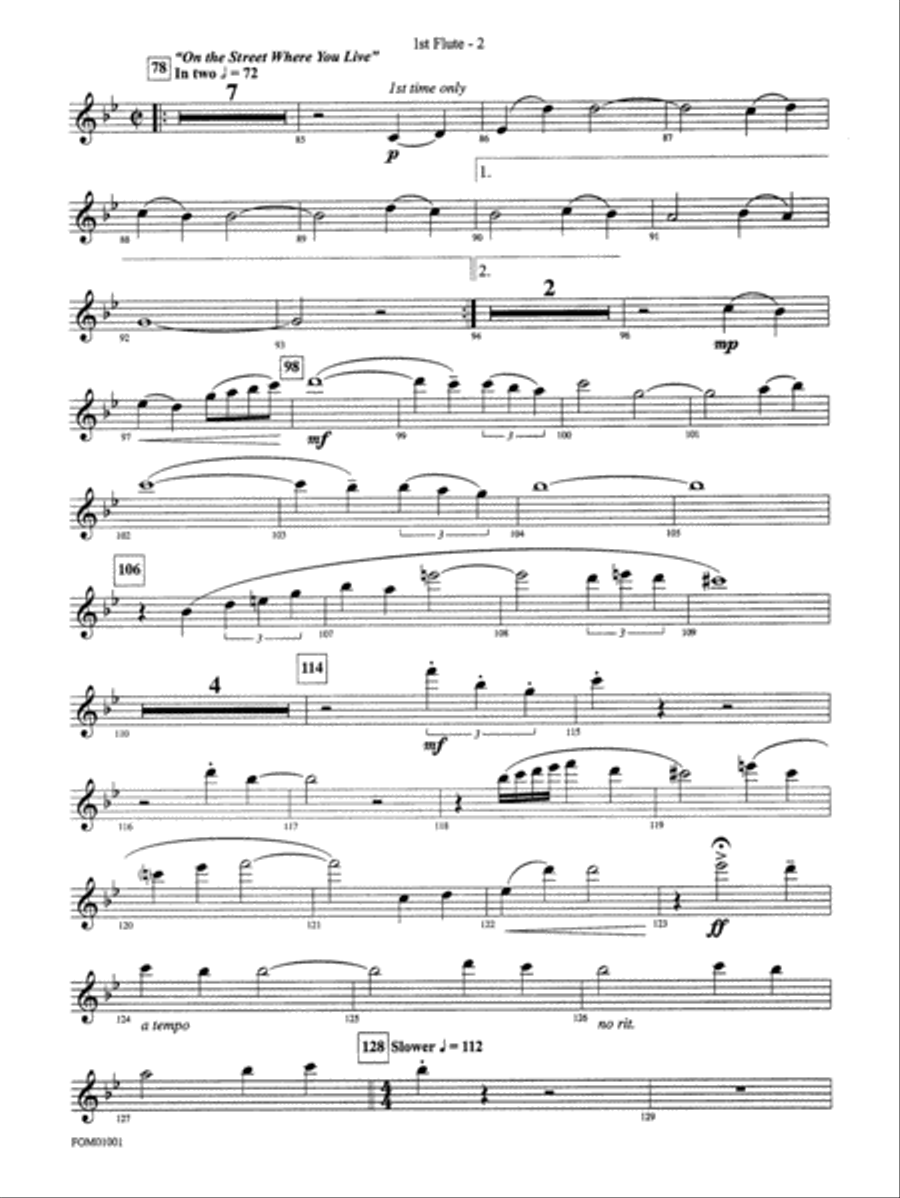 My Fair Lady (Medley): Flute Full Orchestra scores gallery preview page 2