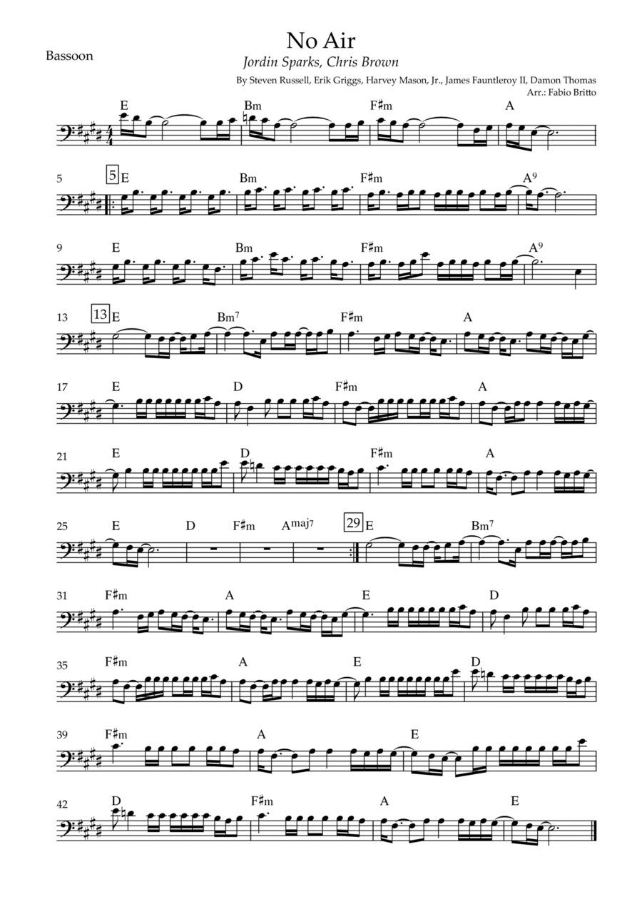 No Air No Air Bassoon Solo scores gallery preview page 1