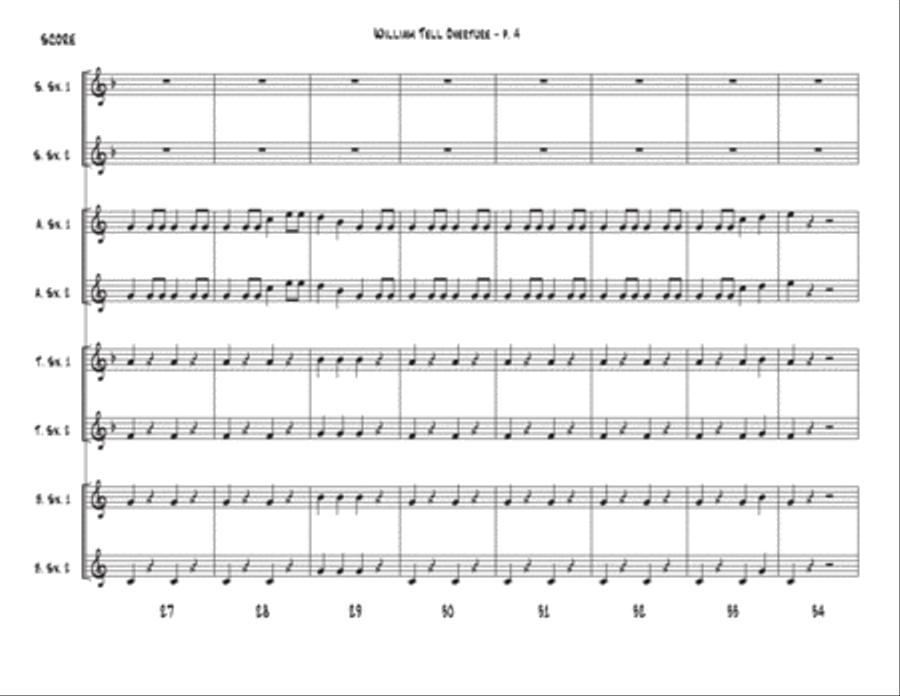 William Tell Overture Woodwind Ensemble scores gallery preview page 4