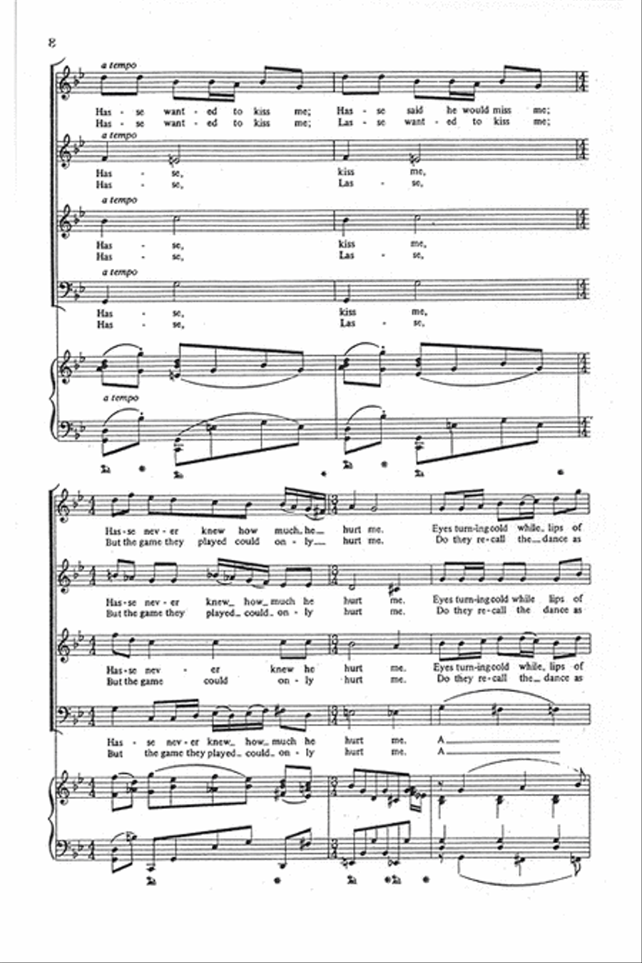 Two Scandinavian Folksongs 4-Part scores gallery preview page 7
