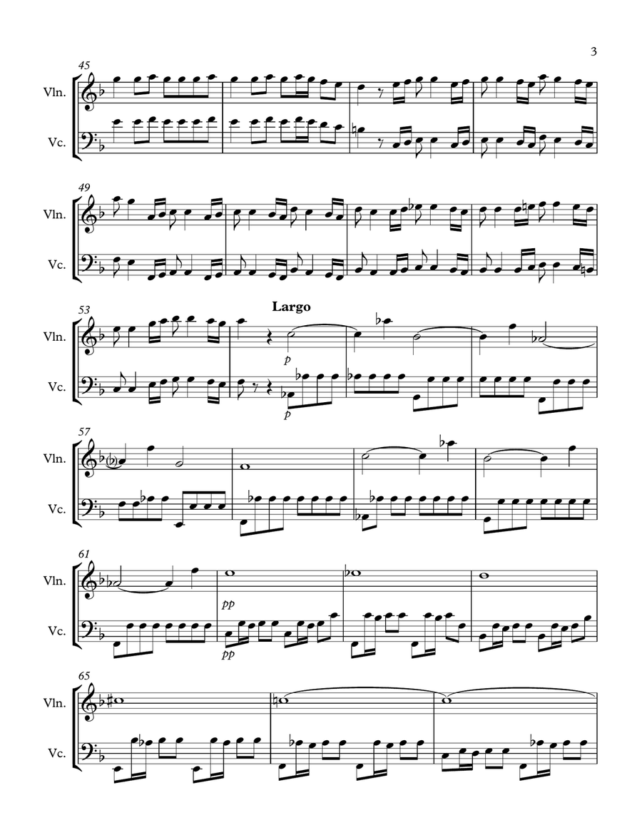 The Four Seasons - Autumn (Mov.1): Violin & Cello Duet String Duet scores gallery preview page 3