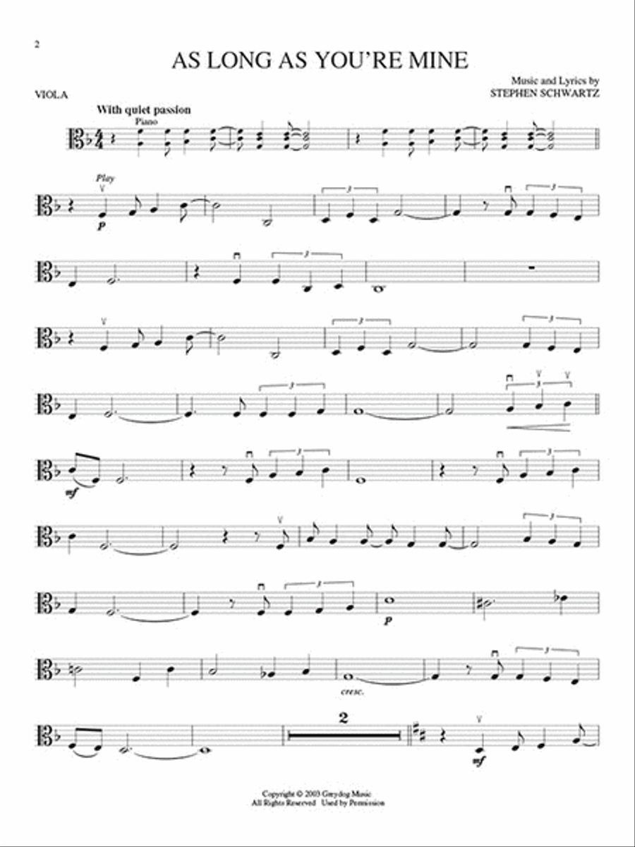Wicked Viola Solo scores gallery preview page 3