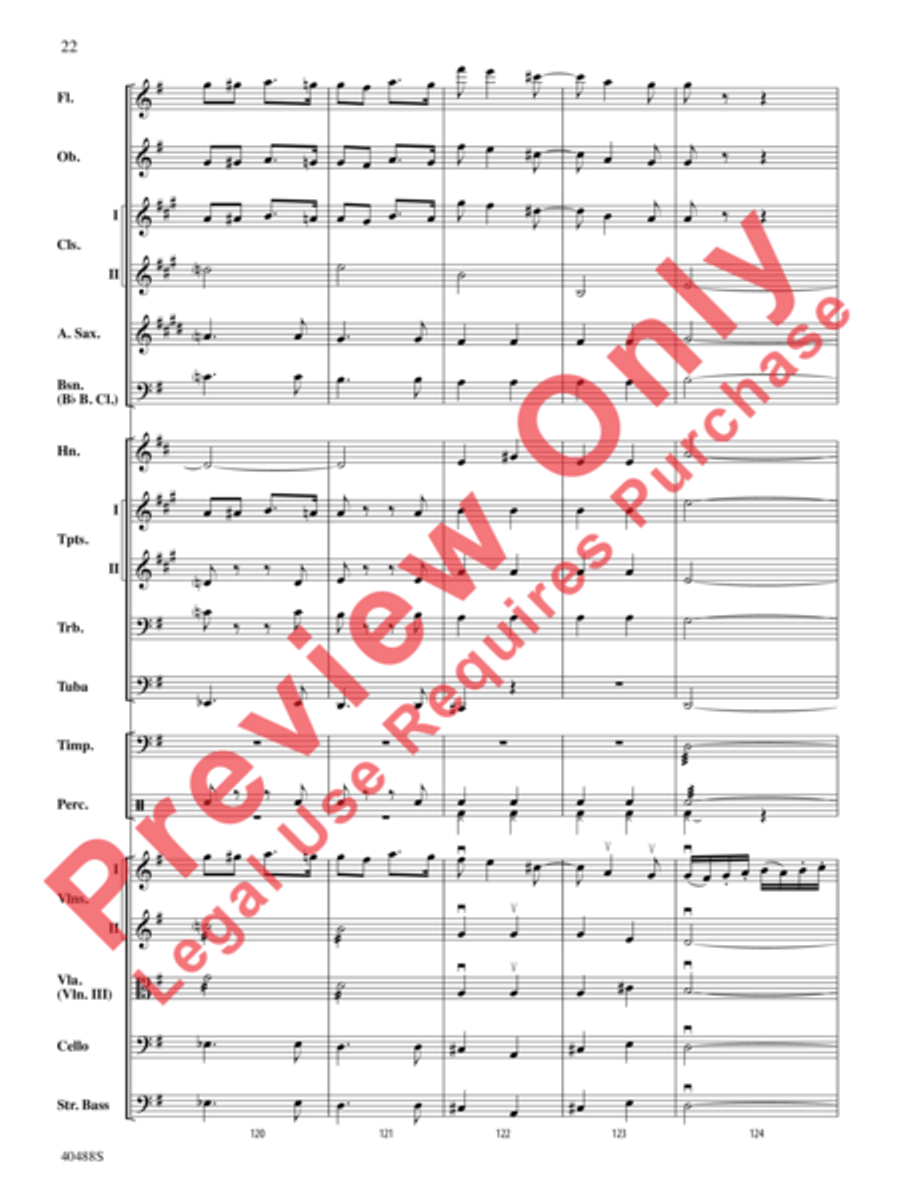 Overture to Die Fledermaus Full Orchestra scores gallery preview page 23