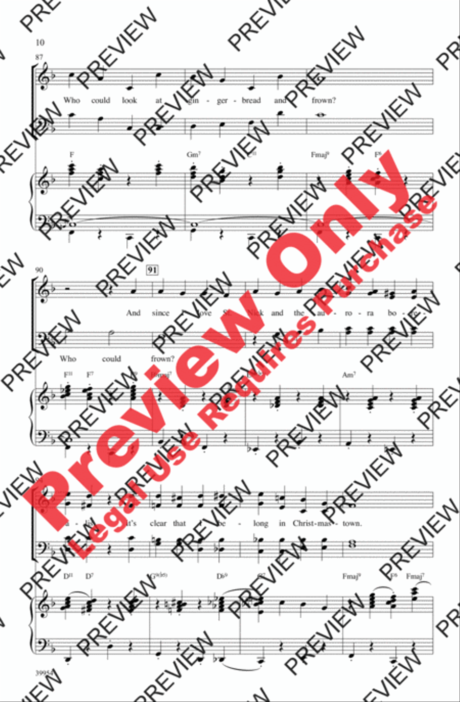 Elf: A Medley from the Broadway Musical 4-Part scores gallery preview page 10