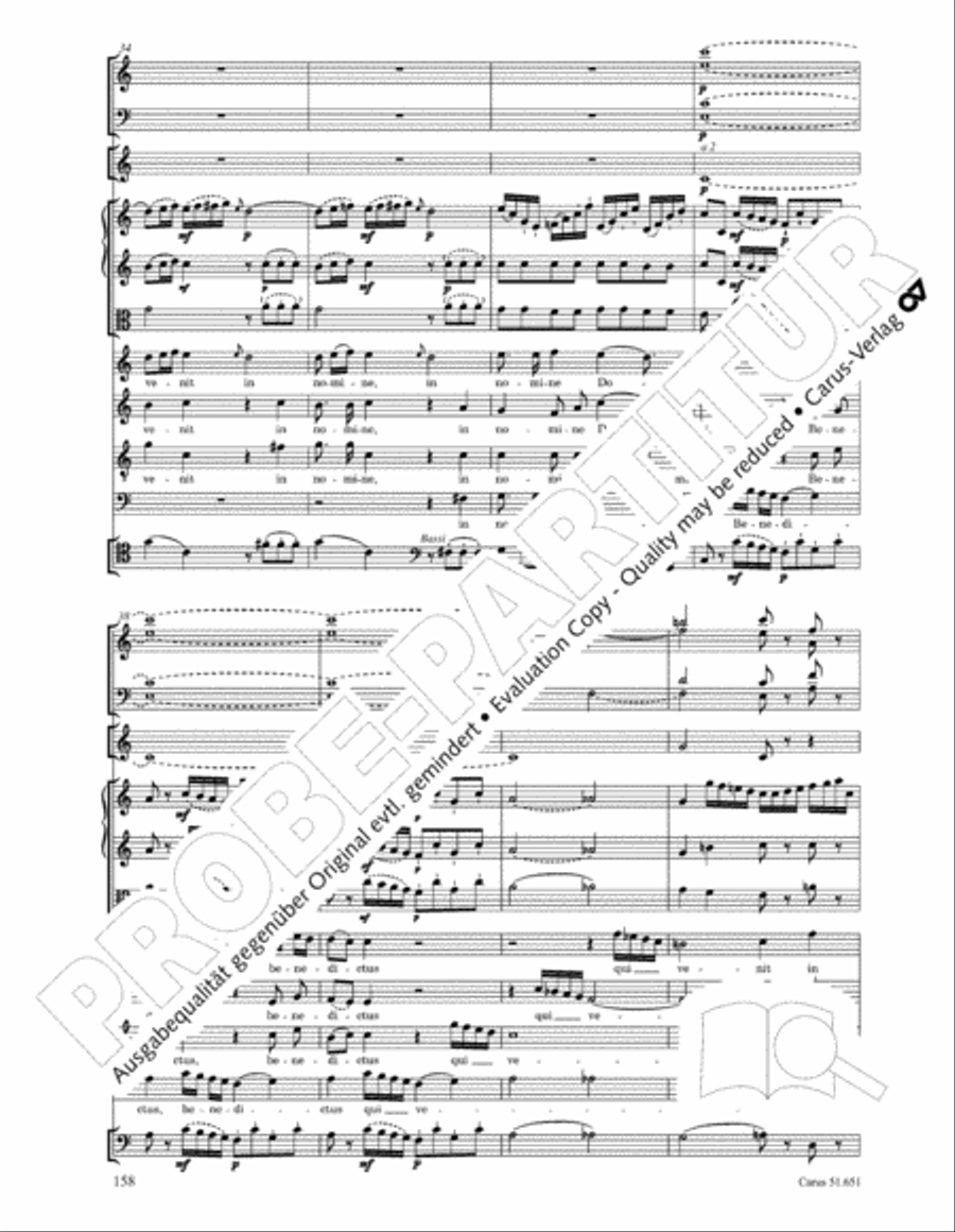 C Minor Mass, K. 427 (Missa in c KV 427) 4-Part scores gallery preview page 174