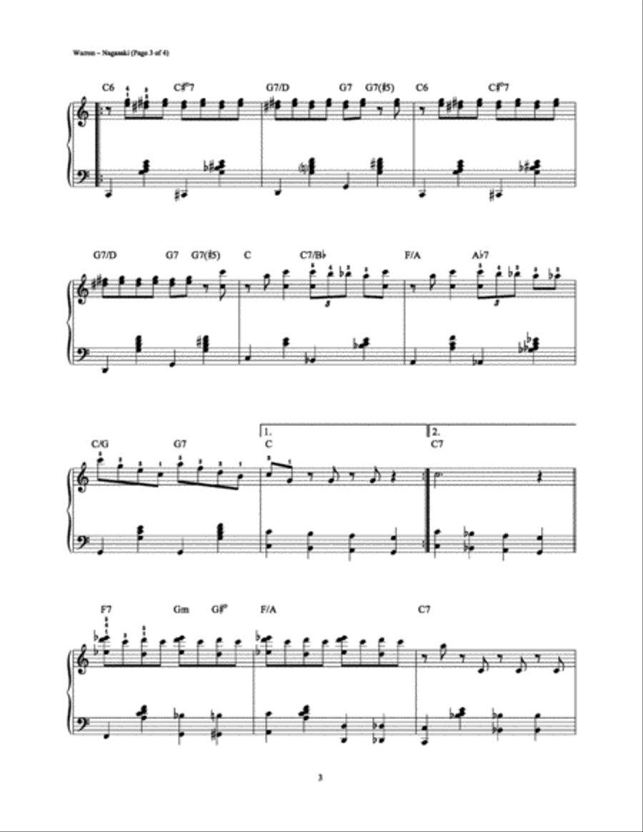 Nagasaki Piano Solo scores gallery preview page 3