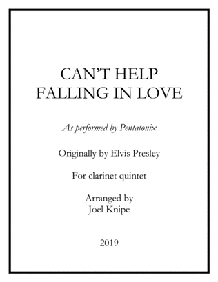 Book cover for Can't Help Falling In Love