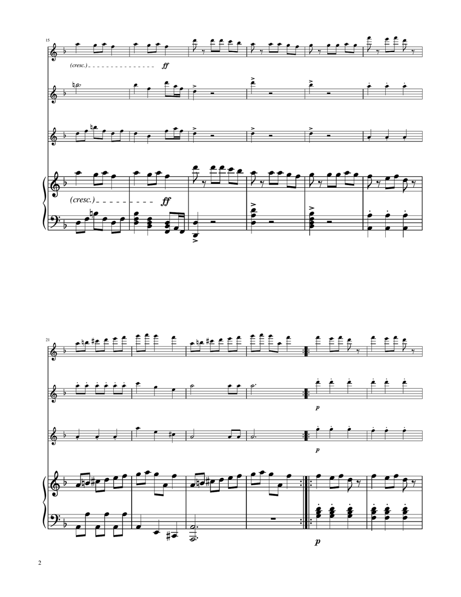 Carol of The Bells - Flute Trio Flute Trio scores gallery preview page 2
