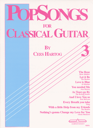Book cover for Popsongs for Classical Guitar vol.3